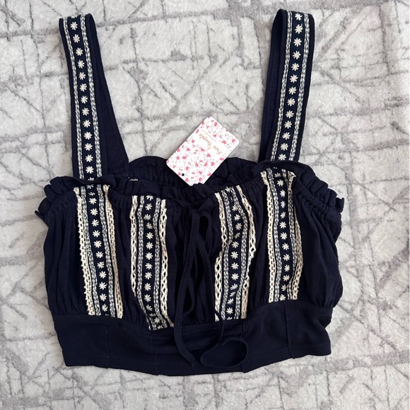 Free People NWT Hill Top Crop Size Small - Picture 5 of 5